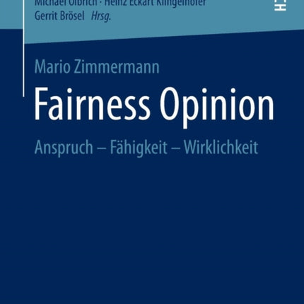 Fairness Opinion: Anspruch – Fähigkeit –
