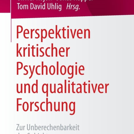 Perspektiven kritischer Psychologie und