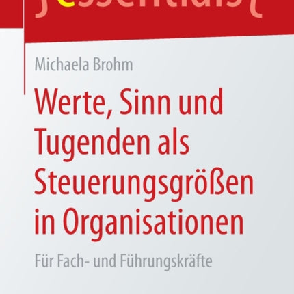 Werte, Sinn und Tugenden als Steuerungsgrößen in