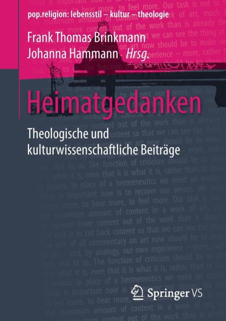 Heimatgedanken: Theologische und kulturwissenschaftliche Beiträge