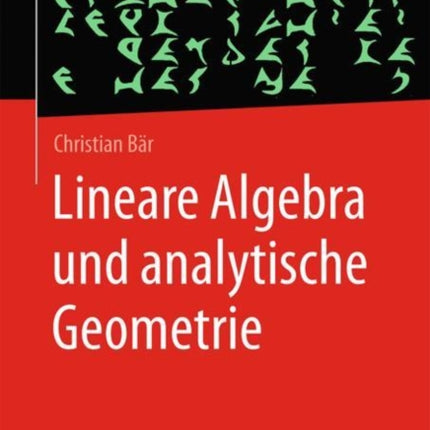Lineare Algebra und analytische Geometrie