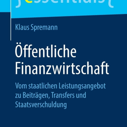 Öffentliche Finanzwirtschaft: Vom staatlichen