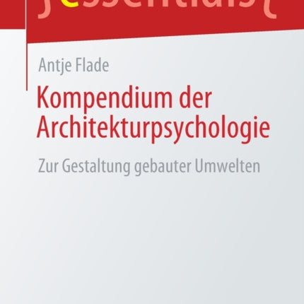 Kompendium der Architekturpsychologie: Zur