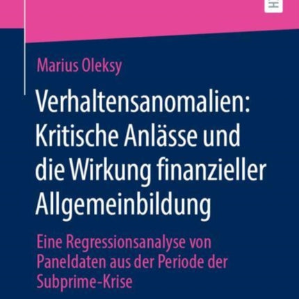 Verhaltensanomalien: Kritische Anlässe und die