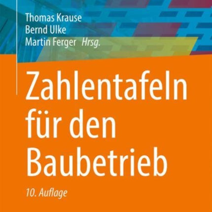 Zahlentafeln Für Den Baubetrieb