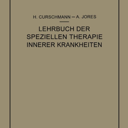 Lehrbuch der speziellen Therapie innerer Krankheiten