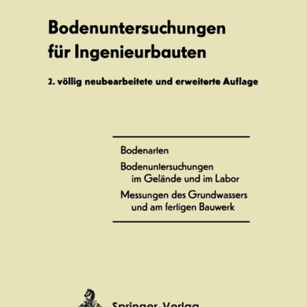 Bodenuntersuchungen für Ingenieurbauten