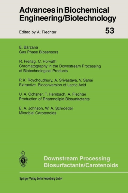 Downstream Processing Biosurfactants Carotenoids