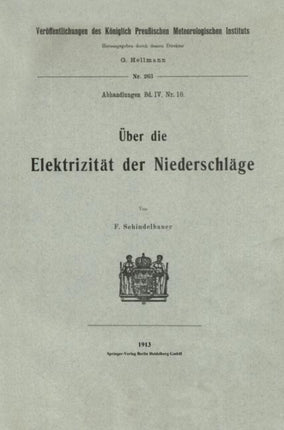 Über die Elektrizität der Niederschläge