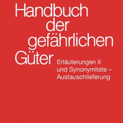 Handbuch der gefährlichen Güter. Erläuterungen II. Austauschlieferung, Dezember 2020: Gewässerverunreinigung