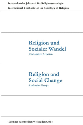 Religion und Sozialer Wandel Und andere Arbeiten / Religion and Social Change And other Essays