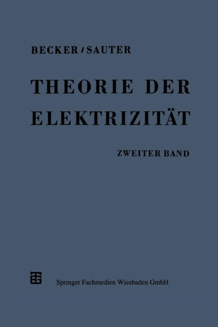 Theorie der Elektrizität: Zweiter Band: