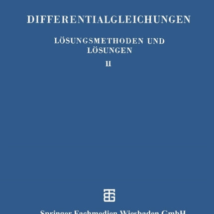 Differentialgleichungen Lösungsmethoden und