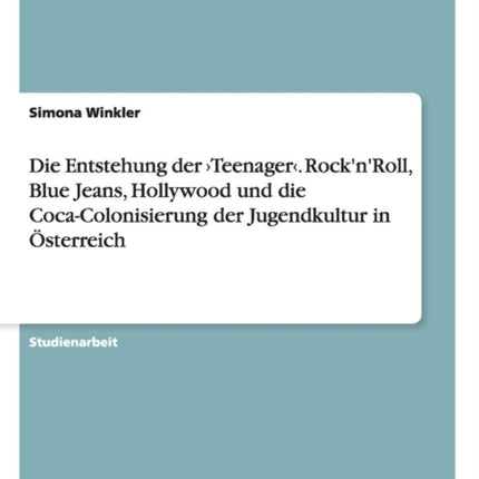 Die Entstehung der Teenager RocknRoll Blue Jeans
