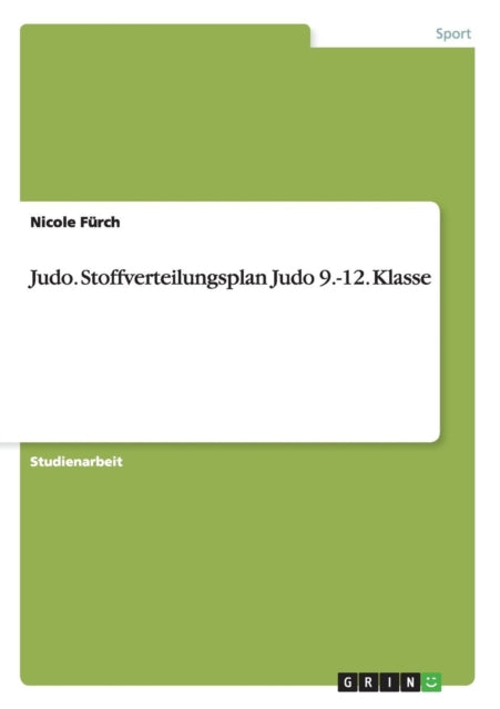 Judo Stoffverteilungsplan Judo 912 Klasse