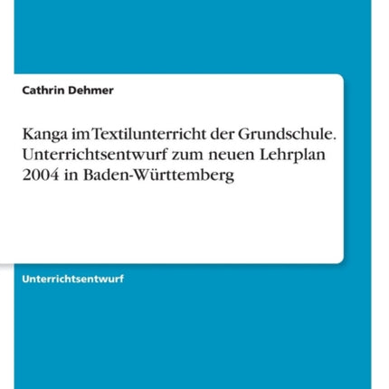 Kanga im Textilunterricht derGrundschule
