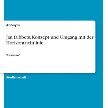 Jan Dibbets Konzept und Umgang mit der