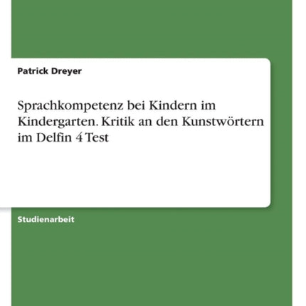 Sprachkompetenz bei Kindern im Kindergarten