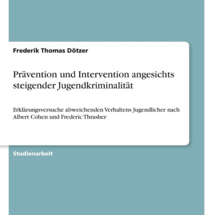 Prvention und Intervention angesichts steigender