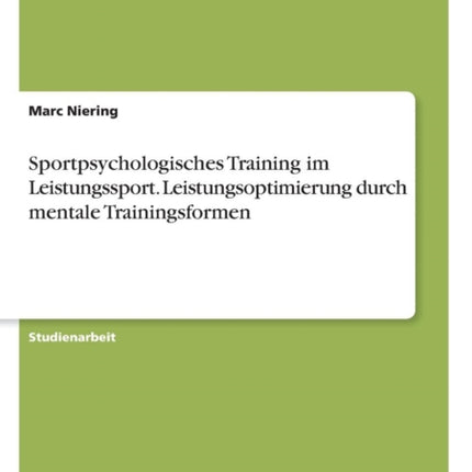 Sportpsychologisches Training im Leistungssport