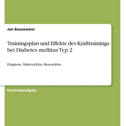 Trainingsplan und Effekte des Krafttrainings bei