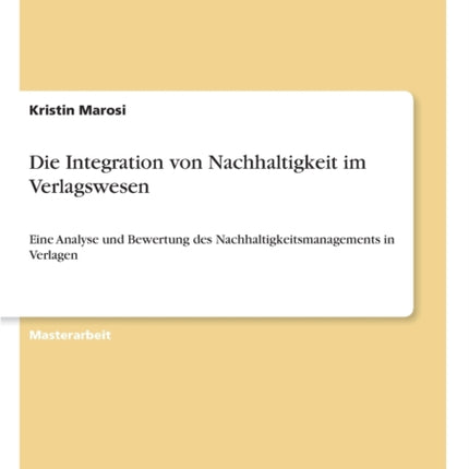 Die Integration von Nachhaltigkeit im