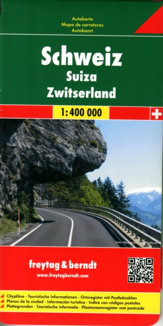 Switzerland Road Map 1:400 000