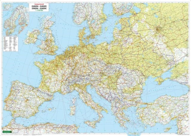 Europe Map Provided with Metal Ledges/Tube 1:3 500 000