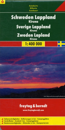 Sweden Lapland - Kiruna Sheet 6 Road Map 1:400 000