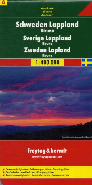 Sweden Lapland - Kiruna Sheet 6 Road Map 1:400 000