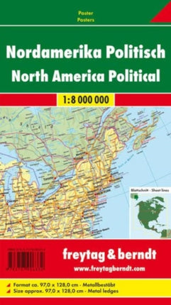 North America Map Provided with Metal Ledges/Tube