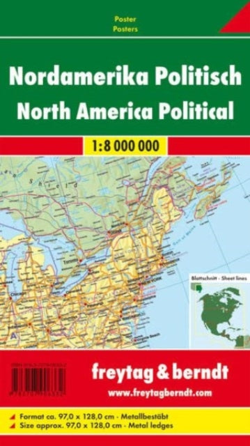 North America Map Provided with Metal Ledges/Tube