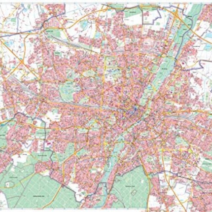 Munich Map Provided with Metal Ledges/Tube 1:22 500