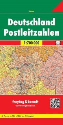 Germany Post Codes Map 1:700 000