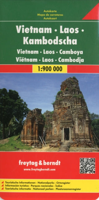 Vietnam - Laos - Cambodia  Road Map 1:900 000