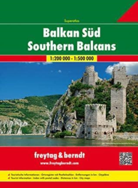 Southern Balcans - Bosnia and Herzegovina, Serbia, Montenegro, Kosovo, Macedonia, Albania, Greece, Bulgaria, Romania, Moldova Road Atlas  1:200 000 - 1:500 000