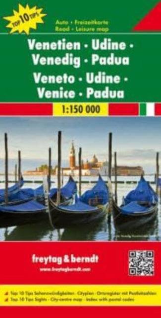 Veneto - Udine - Venice - Padua Road Map 1:150 000