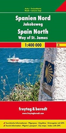 Spain North - Way of St. James Road Map 1:400 000