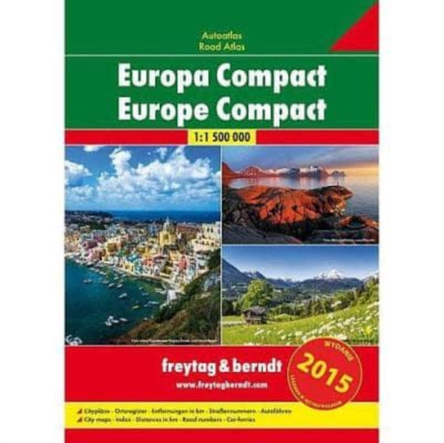 Europe Compact Road Atlas 1:1 500 000