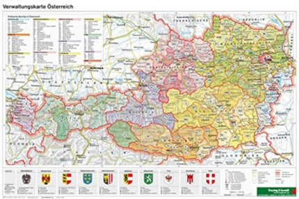 Administration Map A3, Unfolded 1:1.300.000