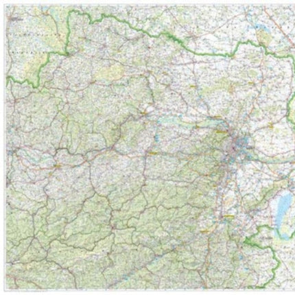 Lower Austria - Vienna Map Flat in a Tube 1:200.000