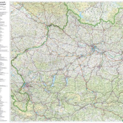 Upper Austria Map Flat in a Tube 1200.000