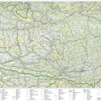 Carinthia - East Tyrol Map Flat in a Tube