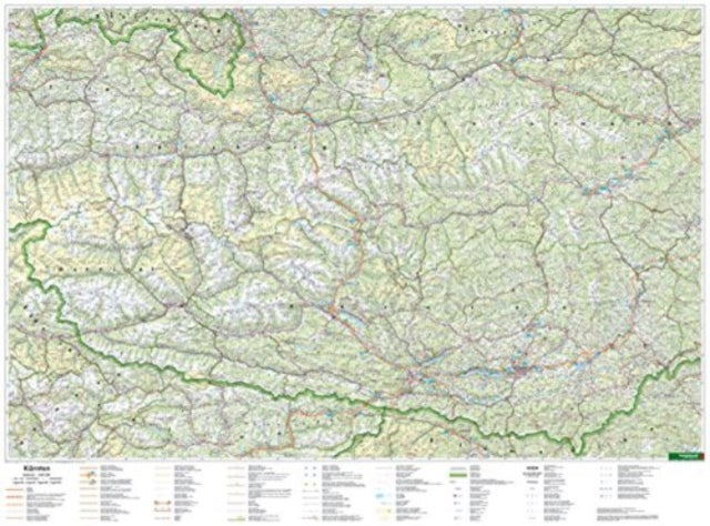 Carinthia - East Tyrol Map Flat in a Tube