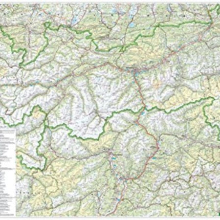 Tyrol - Vorarlberg Map Flat in a Tube 1:200.000