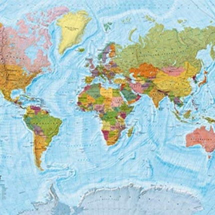 The World Map Provided with Metal Ledges/Tube