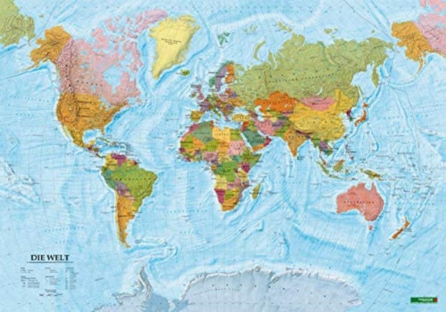 The World Map Provided with Metal Ledges/Tube