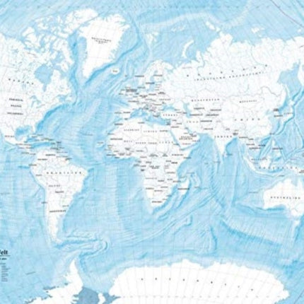 World/Welt Map Flat in a Tube Printed Doubleside 1:40 000 000