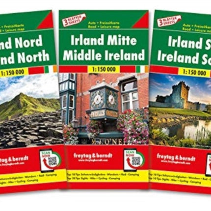 Ireland North-Central-South set 3 maps: 2019