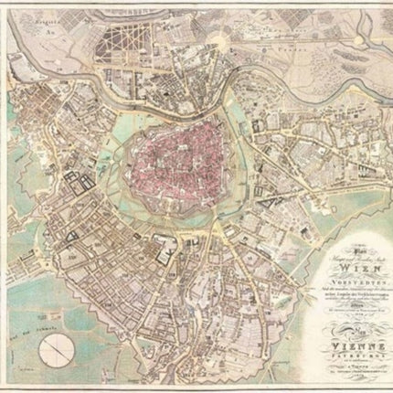 Wall map: Vienna and its suburbs 1824